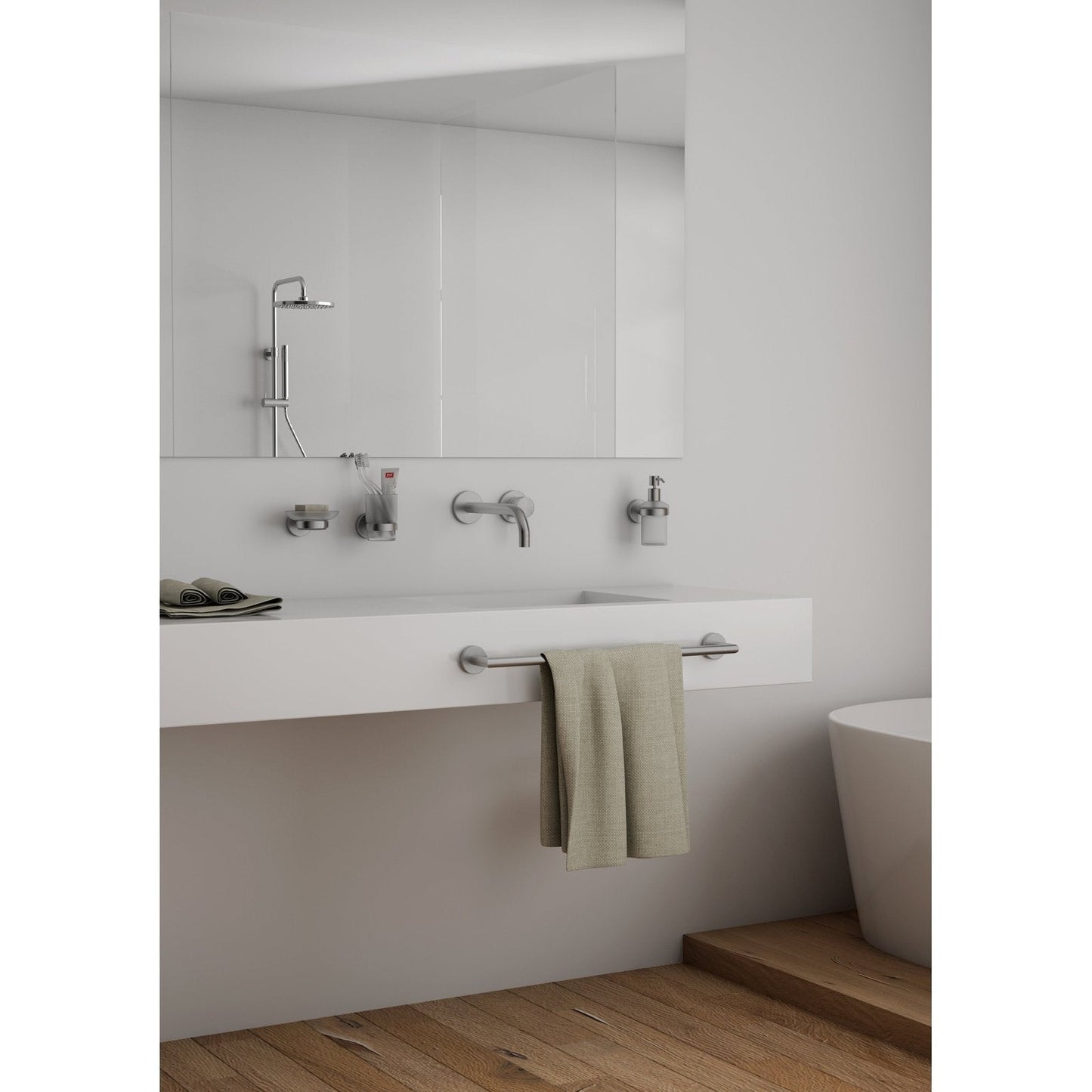 Origins Living Gedy G Pro Toilet Roll Holder With Flap Brushed Stainless Steel