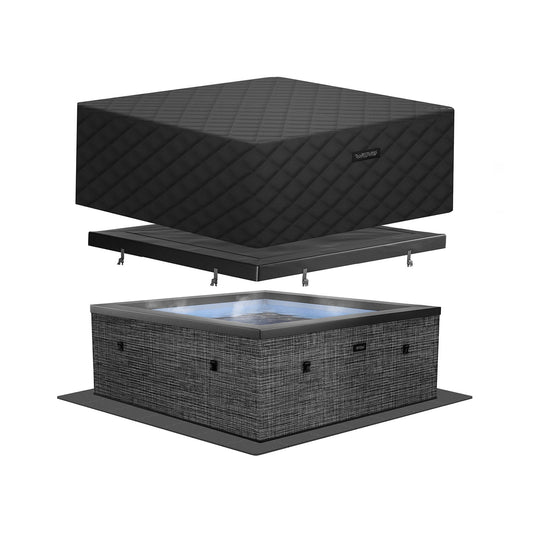 Wave Garda 4 Person Eco Foam Hot Tub - Flint Grey (Energy Efficient Bundle)