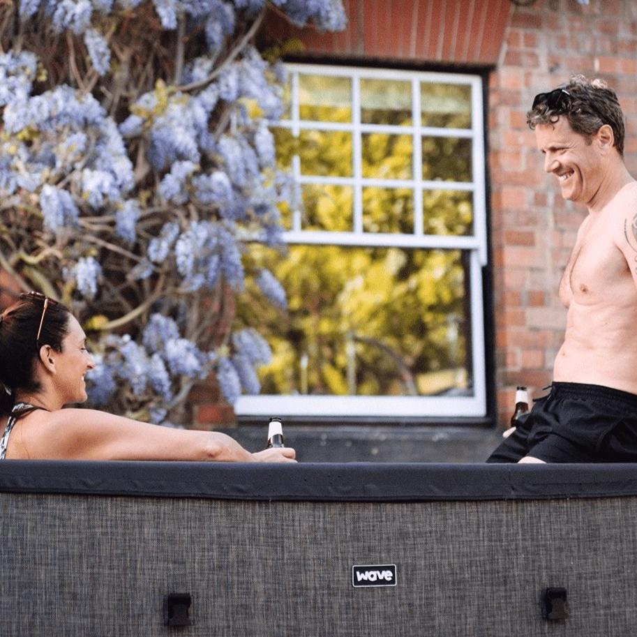 Wave Garda 4 Person Eco Foam Hot Tub Spa - Flint Grey - Hot Tub Shop