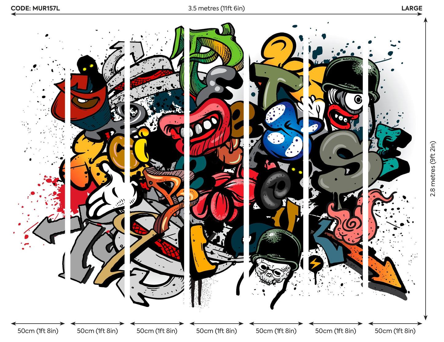 Origin Murals Spray Paint Multi 350cm X 280cm