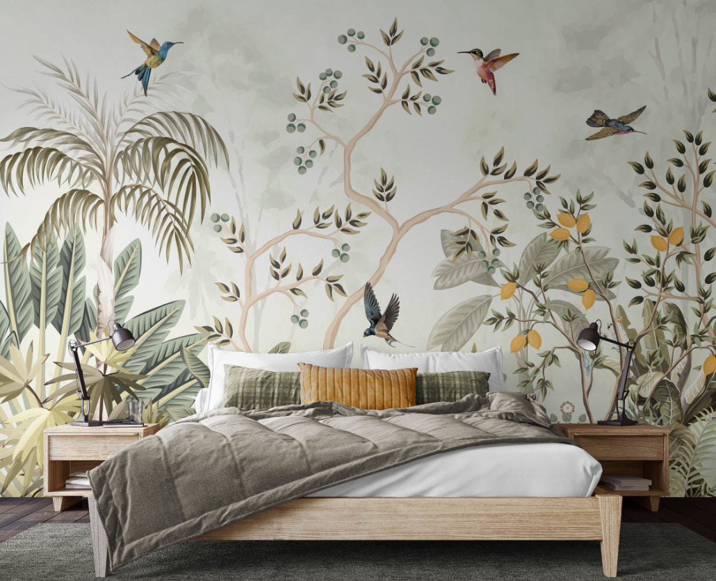 Origin Murals Lemon Tree Forest Natural Sage 350cm X 280cm