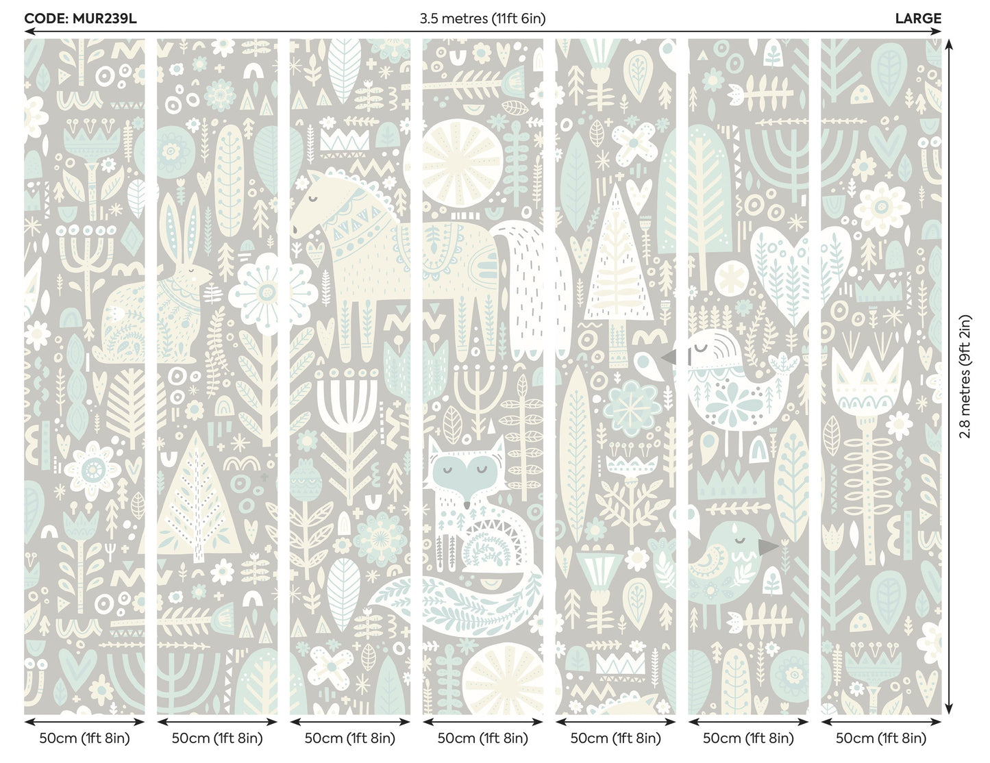 Origin Murals Classic Rose Design Natural 350cm X 280cm