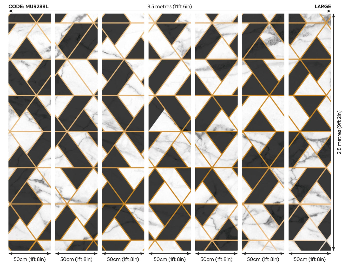 Origin Murals Marbled Textured Geometric White 350cm X 280cm