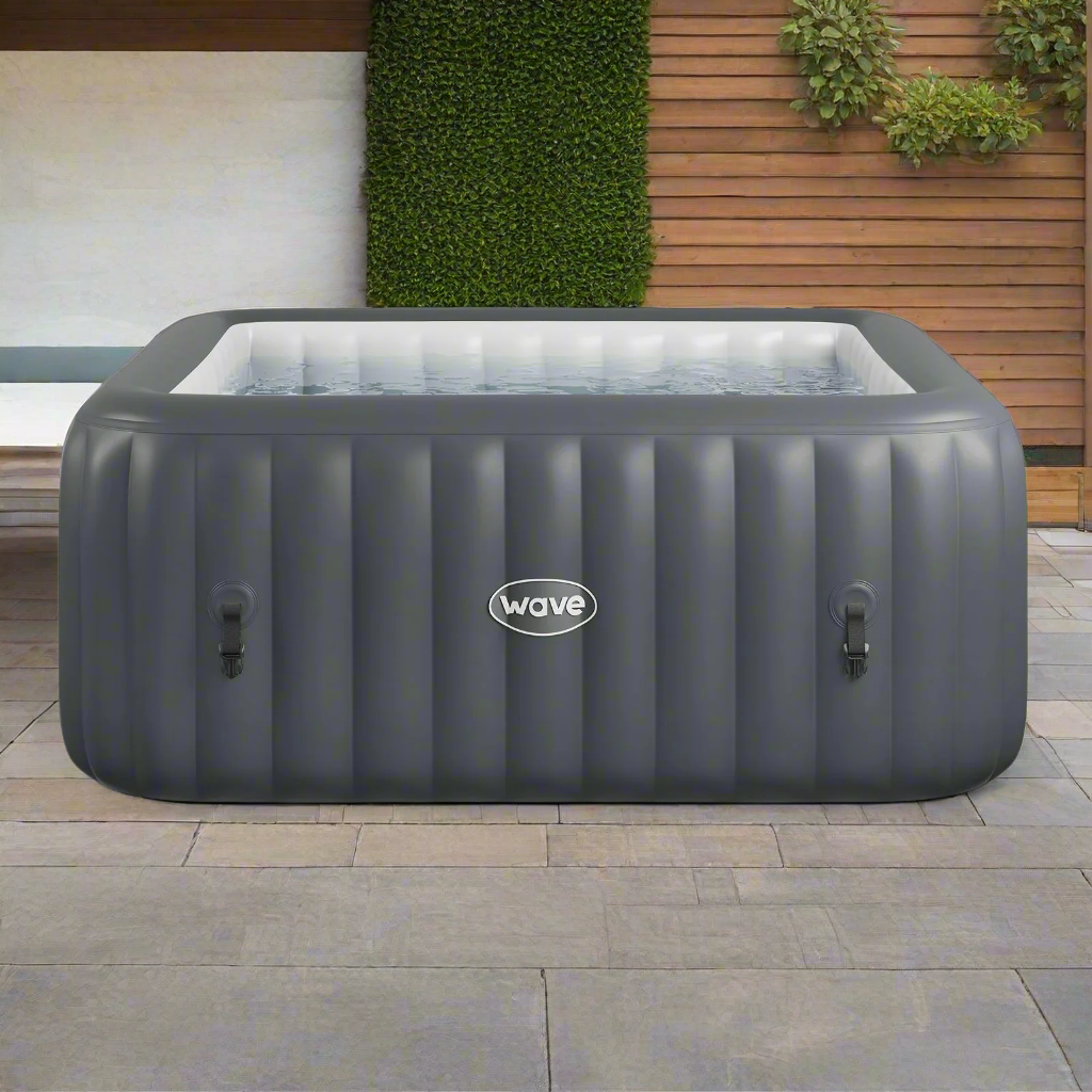 Wave Pacific 4 Person Inflatable Hot Tub Spa - Dark Grey - Hot Tub Shop
