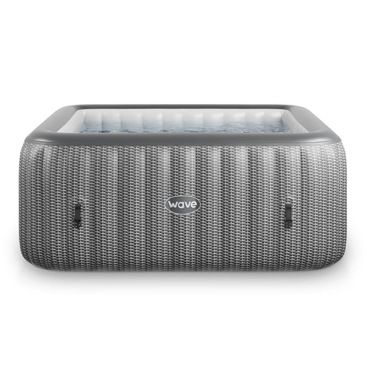 Wave Pacific 4 Person Inflatable Hot Tub Spa - Grey Rattan - Hot Tub Shop
