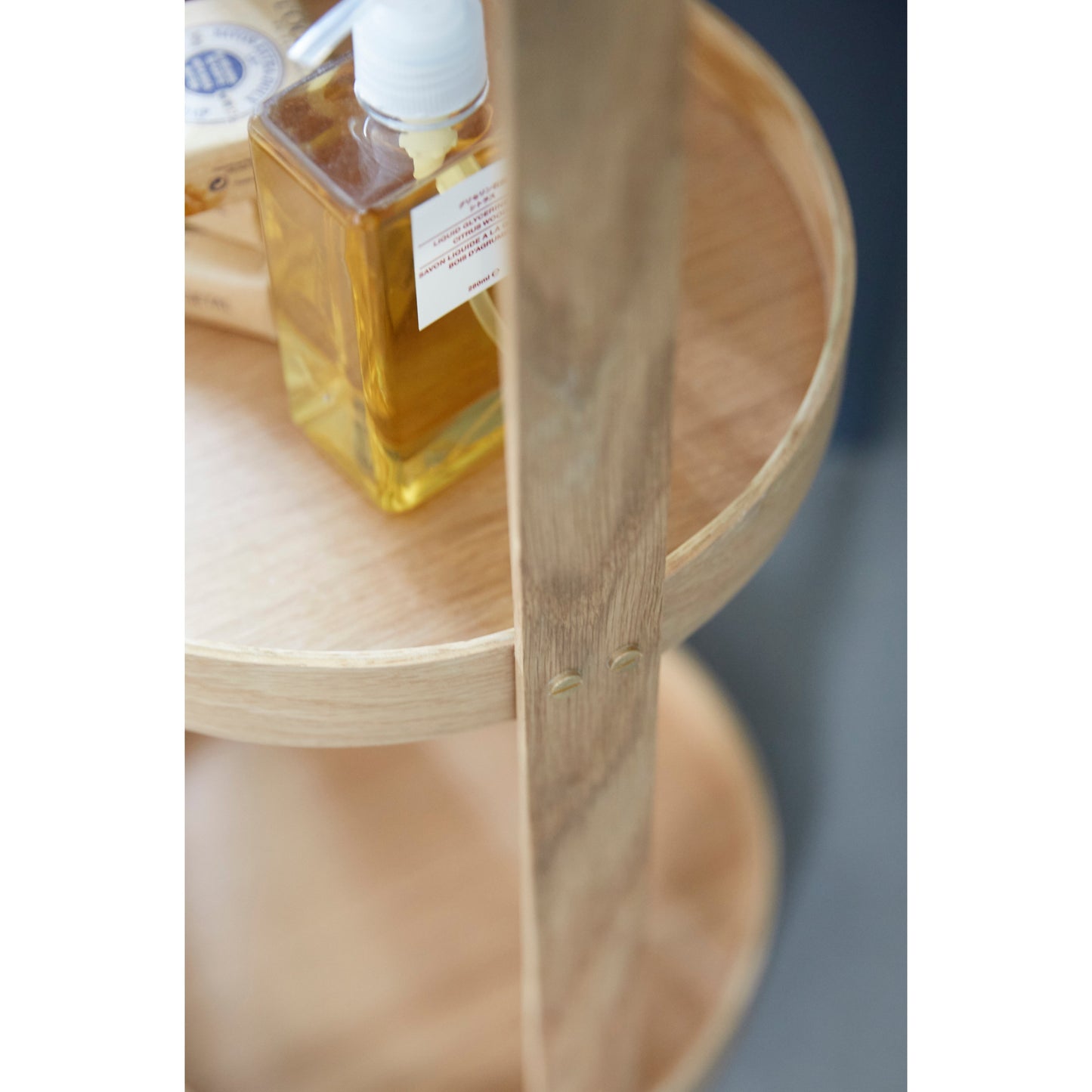 Wireworks Round Caddy 3 Tray Oak