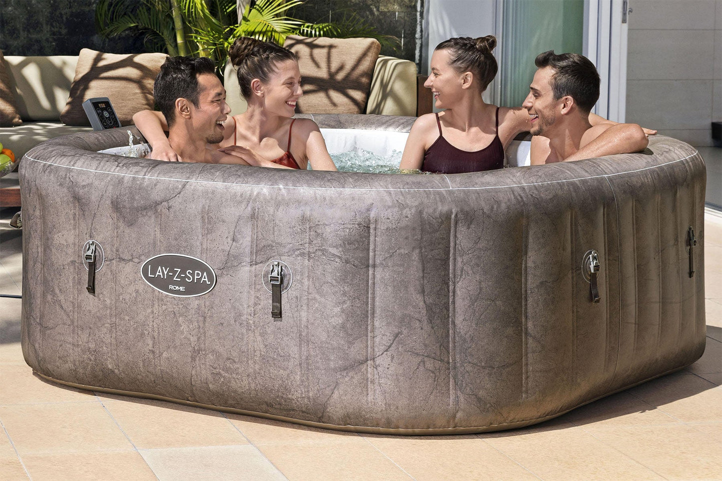 Lay-Z-Spa Rome AirJet 4-6 Person Inflatable Hot Tub