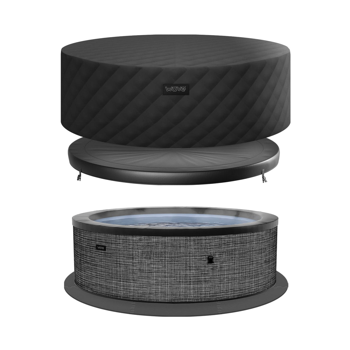 Wave Tahoe 6 Person Eco Foam Hot Tub Spa - Flint Grey (Energy Efficient Bundle)