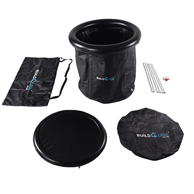 Premium Ice Bath - 85cm x 75cm - With Thermal Cover and Accessories - Hot Tub Shop