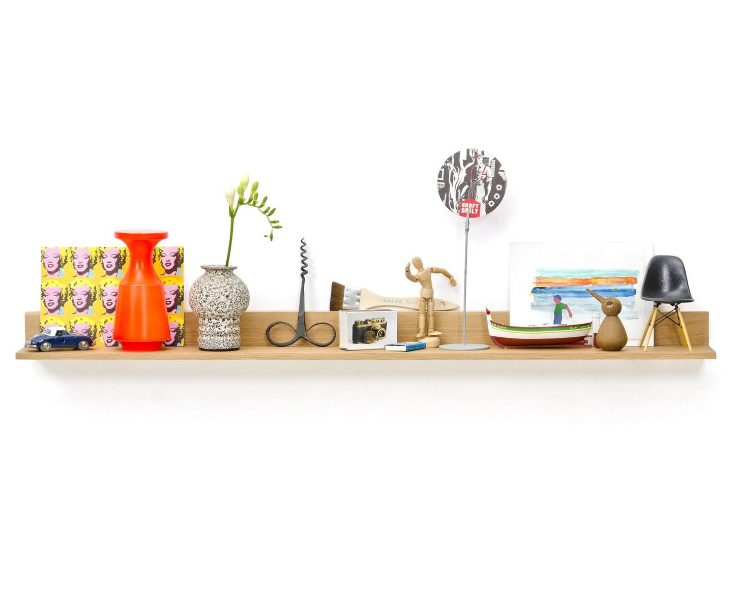 Wireworks Wall Shelf Curio Oak