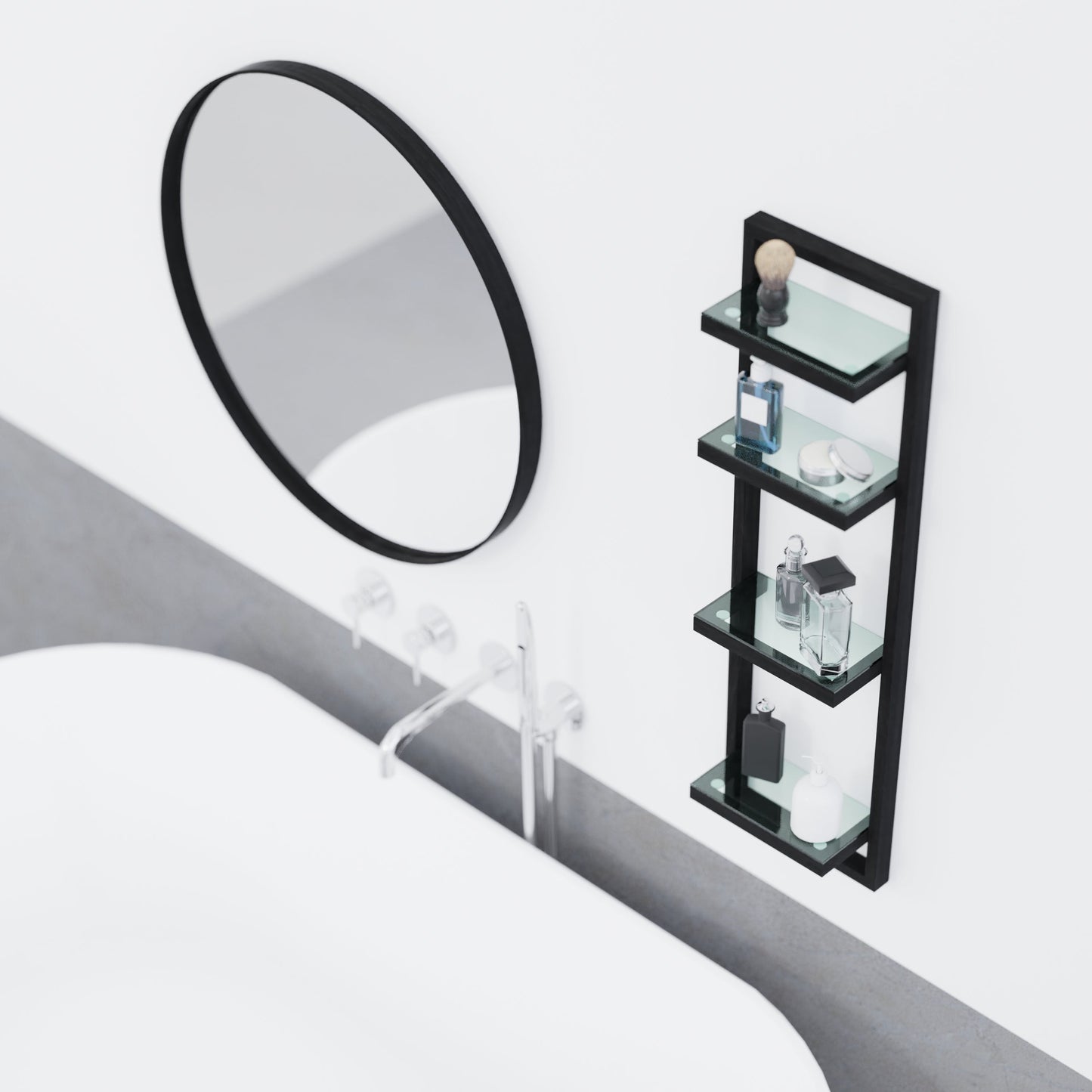 Wireworks Wall Mirror Glance 660 Dark Oak