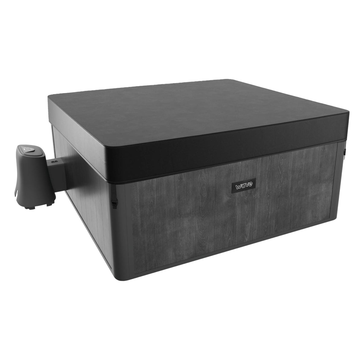 Adriatic | 6 Person Square Aluminium Frame Hot Tub | Black Wood | UKCA