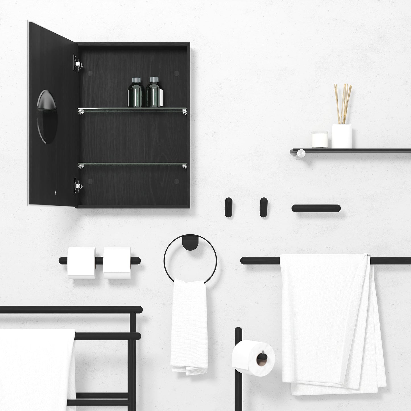 Wireworks Wall Shelf 550 Yoku Dark Oak