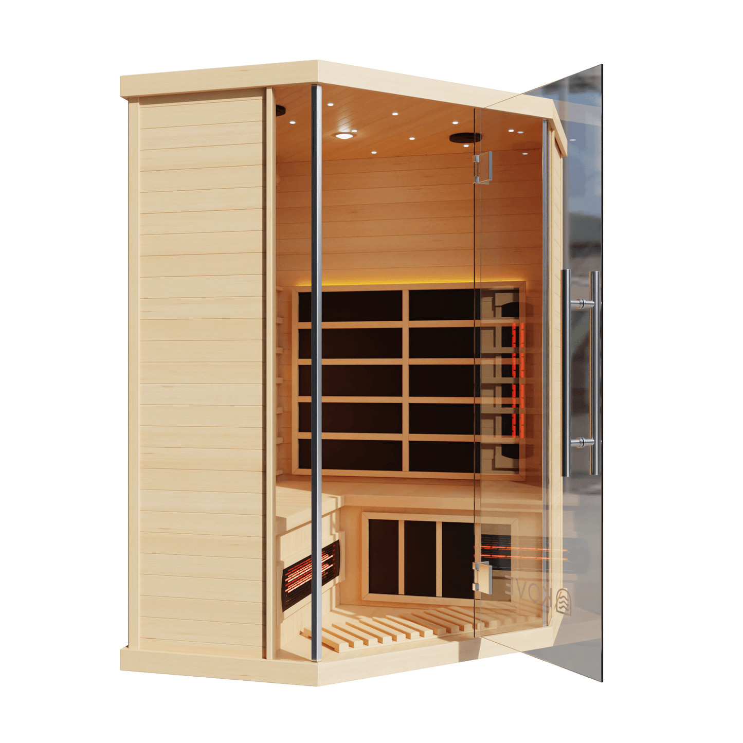 KOVE Corner Full Spectrum Infrared Sauna – 3–4 Person