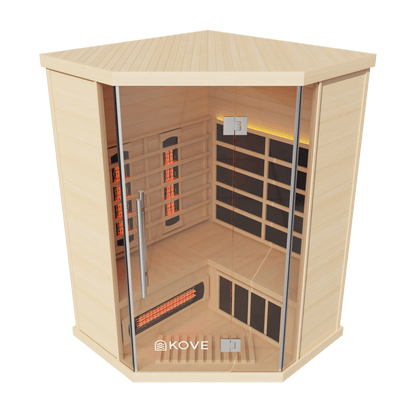 KOVE Corner Full Spectrum Infrared Sauna – 3–4 Person