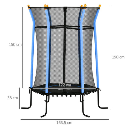 HOMCOM 5.4FT Kids Trampoline with Enclosure Indoor Outdoor