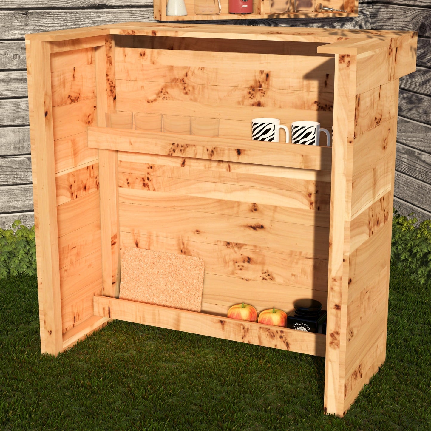 Rustic Wooden Pallet Bar - 100cm - Hot Tub Shop