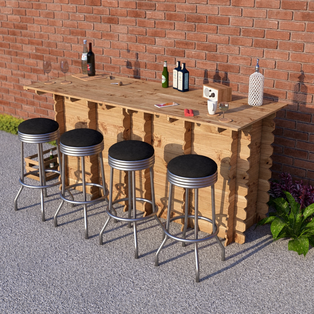 Large Wooden Interlock Bar - Hot Tub Shop