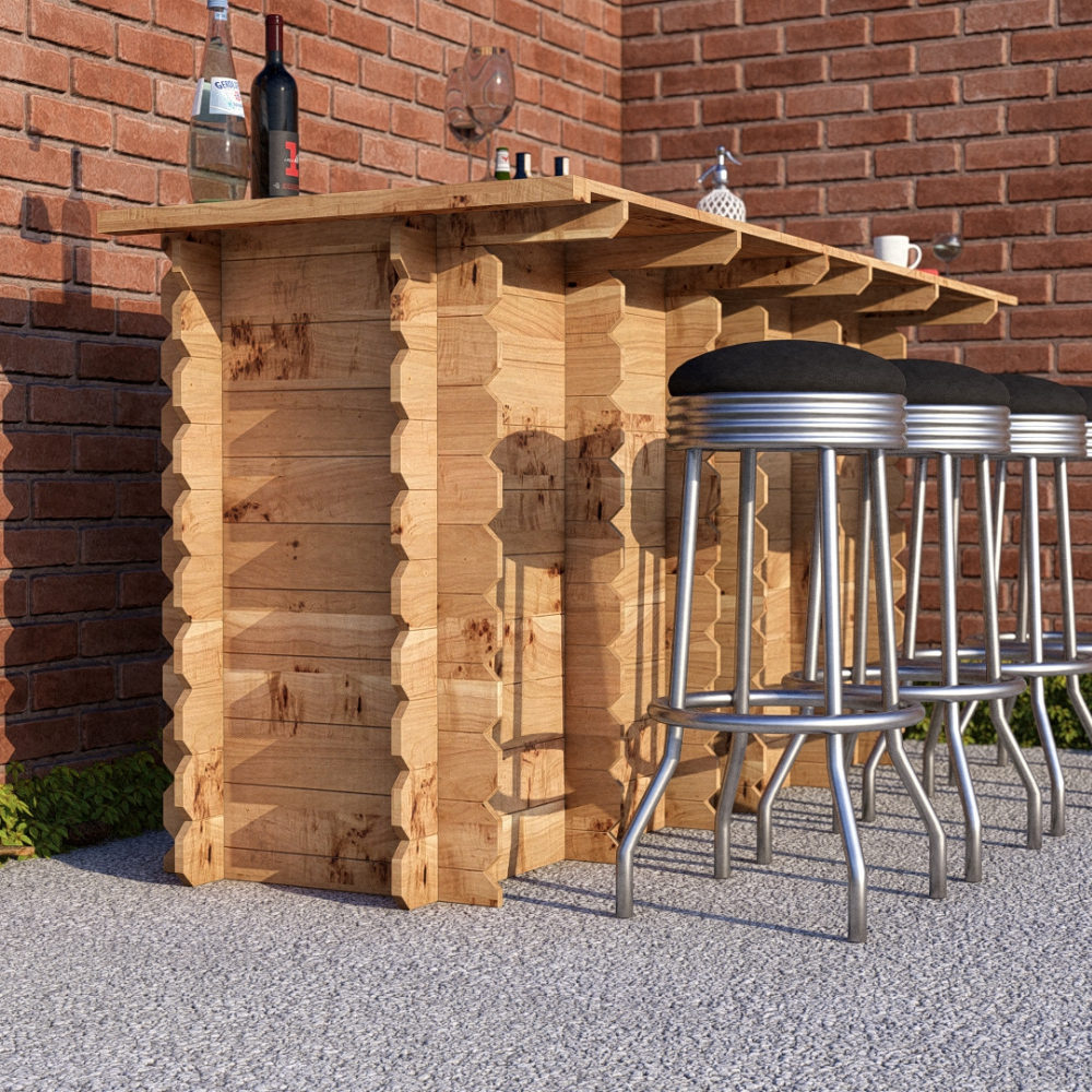 Large Wooden Interlock Bar - Hot Tub Shop