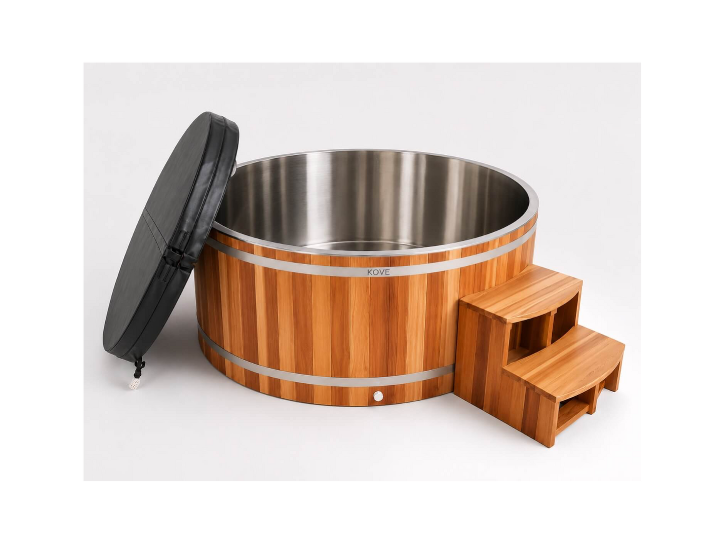 KOVE Duo Oval Cedar Ice Bath – Reclined Cold Plunge - Two Person