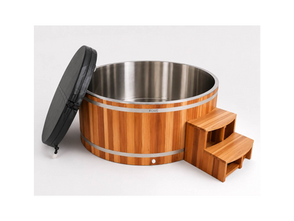 KOVE Duo Oval Cedar Ice Bath – Reclined Cold Plunge - Two Person