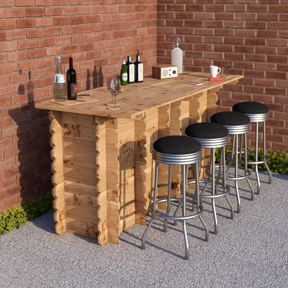 Large Wooden Interlock Bar - Hot Tub Shop