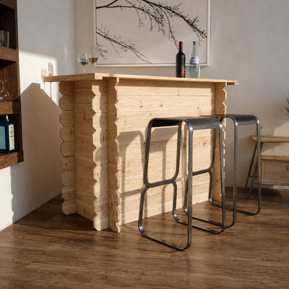 Rustic Wooden Interlock Bar - Hot Tub Shop