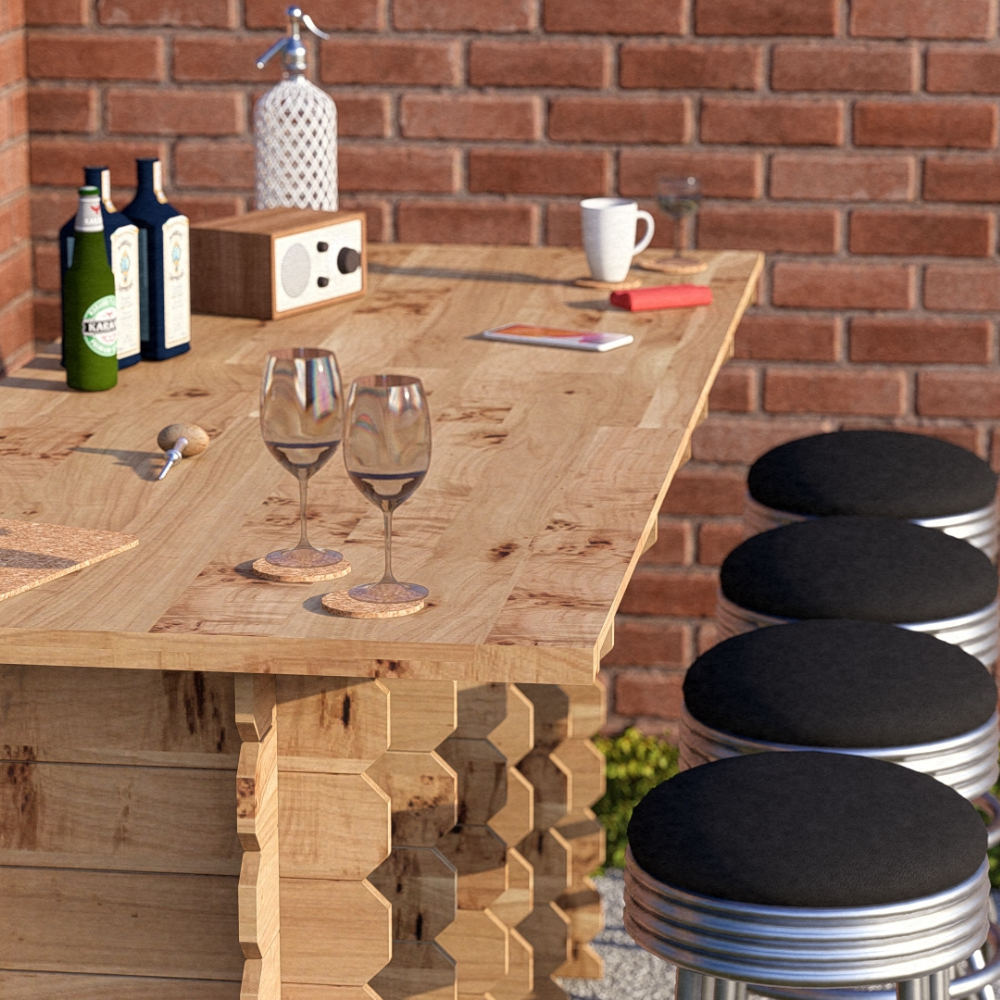 Large Wooden Interlock Bar - Hot Tub Shop