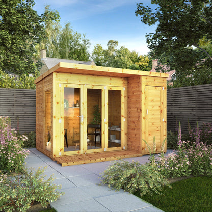 Contemporary Summerhouse with Side Shed
