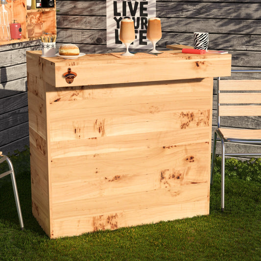 Rustic Wooden Pallet Bar - 100cm - Hot Tub Shop