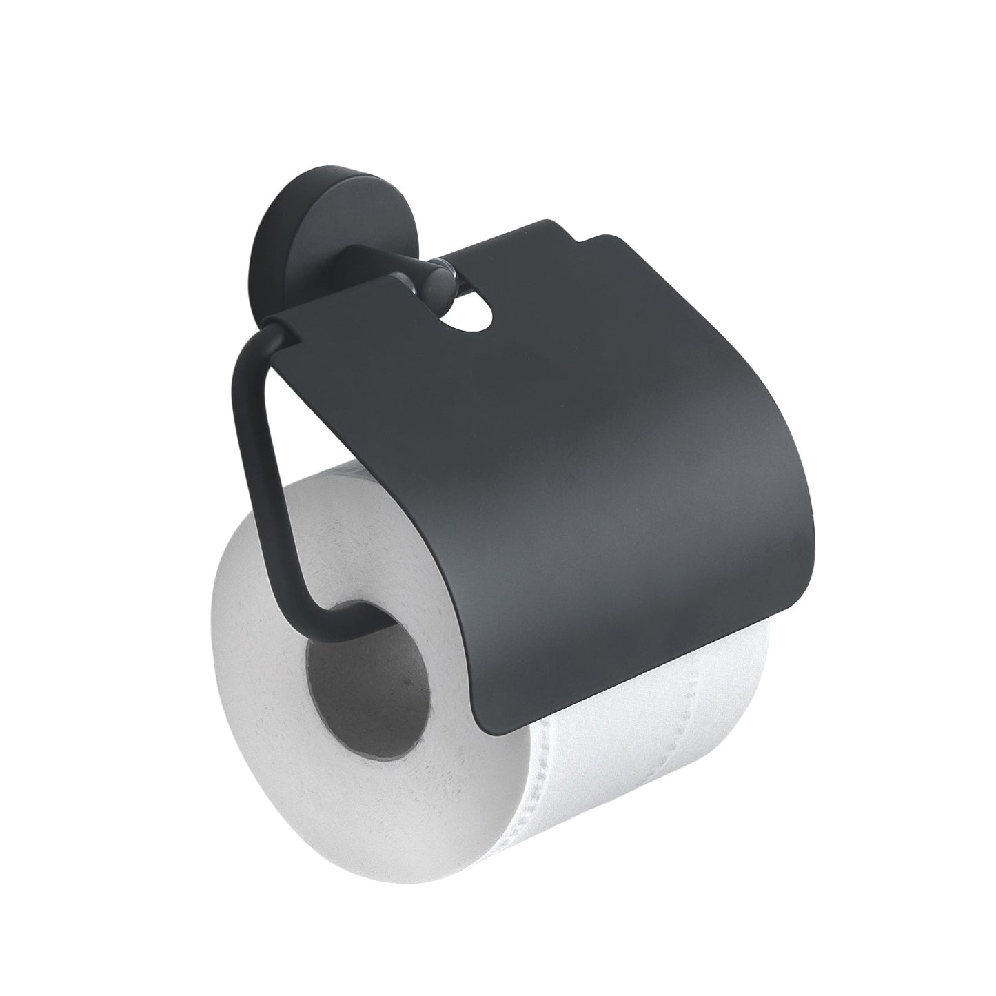 Origins Living Gedy Eros Toilet Roll Holder With Flap Matt Black - Hot Tub Shop