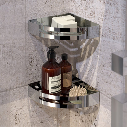 Origins Living Gedy Nerva Corner Shower Basket Gunmetal - Hot Tub Shop