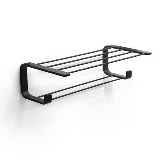 Origins Living Gedy Outline Double Towel Rack Matt Black - Hot Tub Shop
