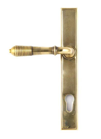 From The Anvil Reeded Slimline Lever Espag. Lock Set