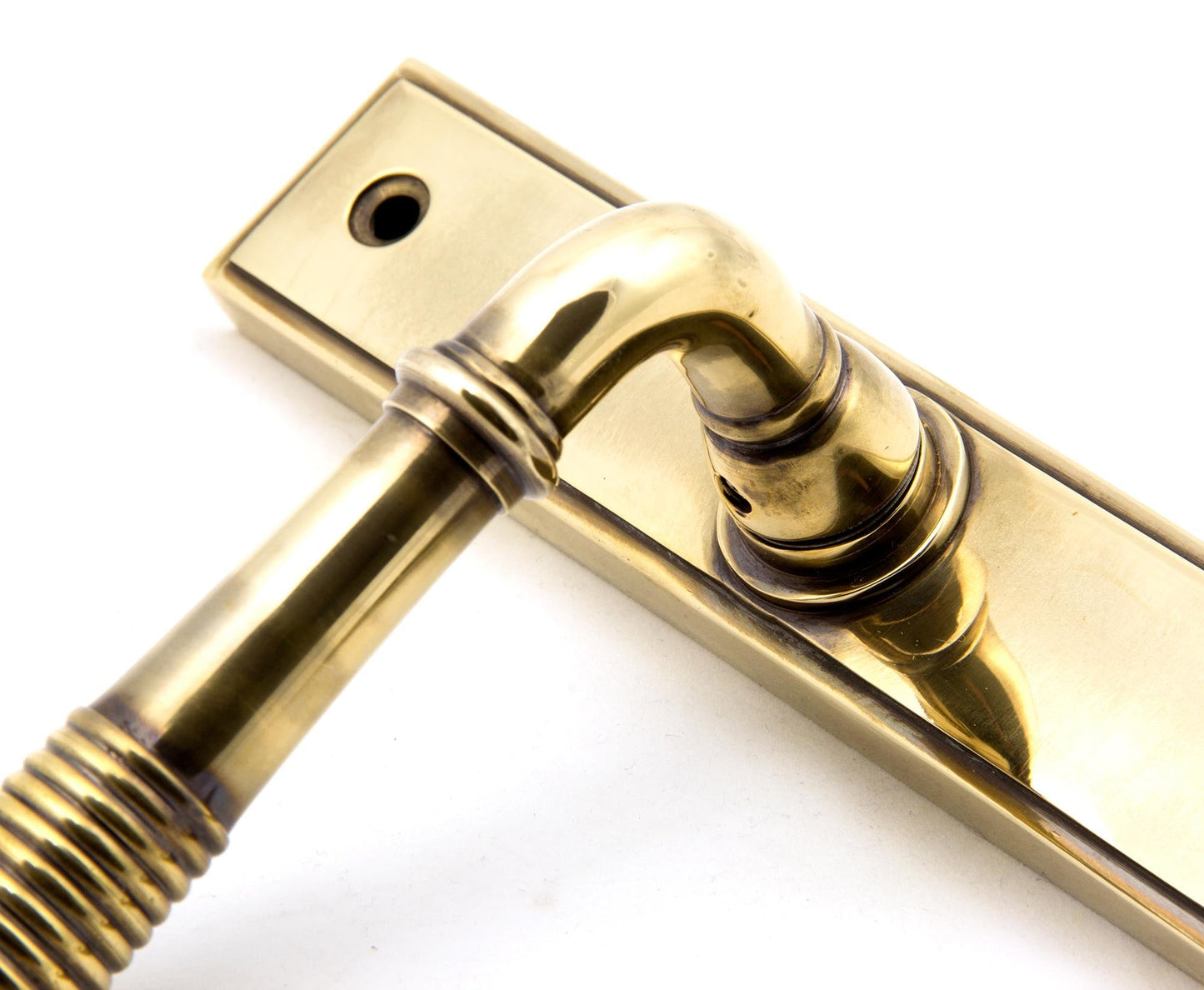 From The Anvil Reeded Slimline Lever Espag. Lock Set