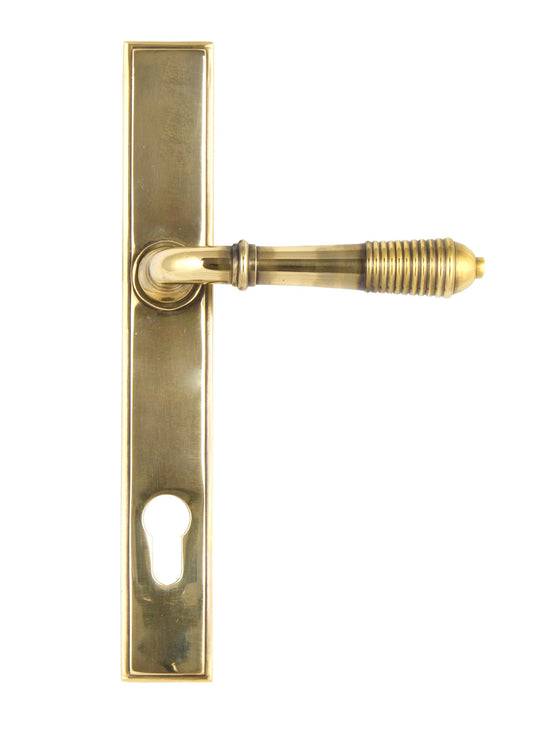 From The Anvil Reeded Slimline Lever Espag. Lock Set