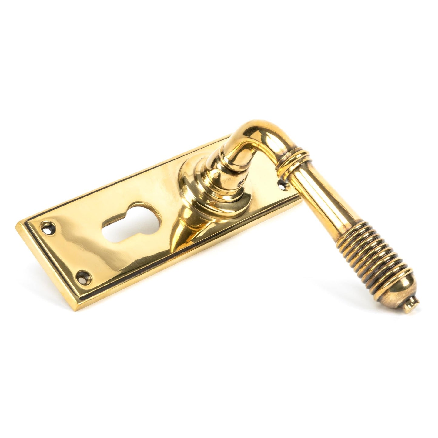 From The Anvil Reeded Lever Euro Lock Set
