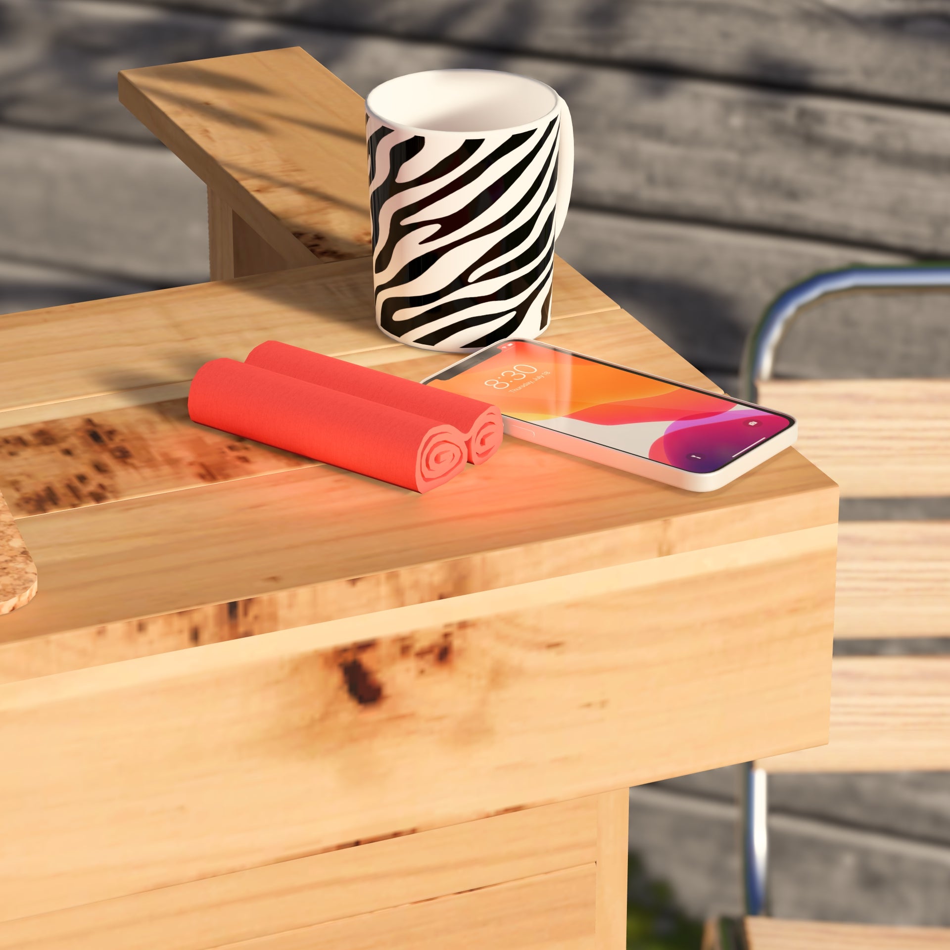 Rustic Wooden Pallet Bar - 100cm - Hot Tub Shop