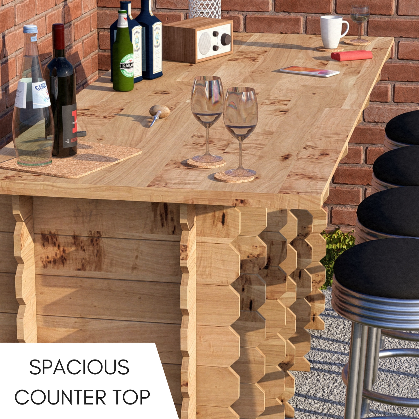 Large Wooden Interlock Bar - Hot Tub Shop