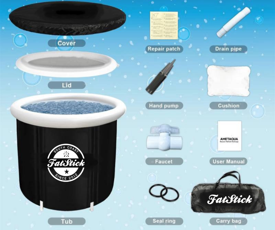 FatStick Recovery Ice Bath | Cold Water Therapy & Recovery Plunge Tub | Round/Oval - Hot Tub Shop