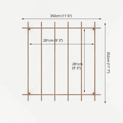 3m x 3m Pressure Treated Pergola