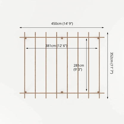 3m x 4m Pressure Treated Pergola