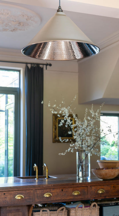 From The Anvil Hammered Nickel Hockley Pendant - Hot Tub Shop