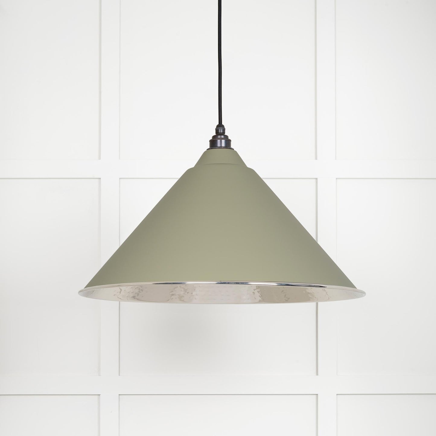 From The Anvil Hammered Nickel Hockley Pendant - Hot Tub Shop