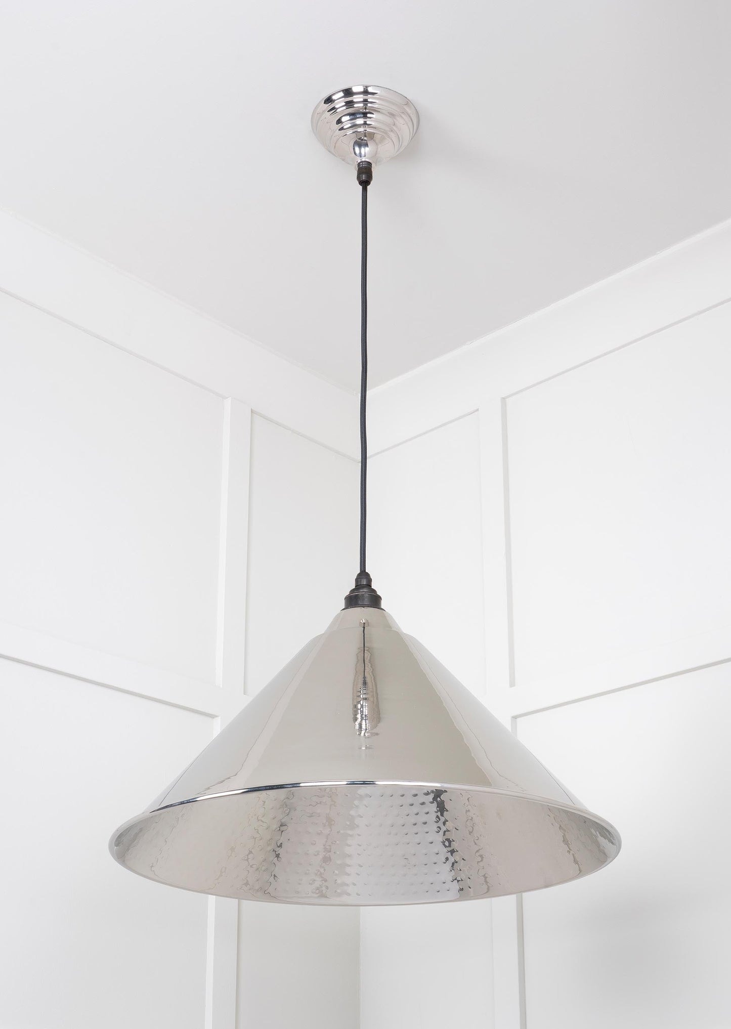 From The Anvil Hammered Nickel Hockley Pendant - Hot Tub Shop