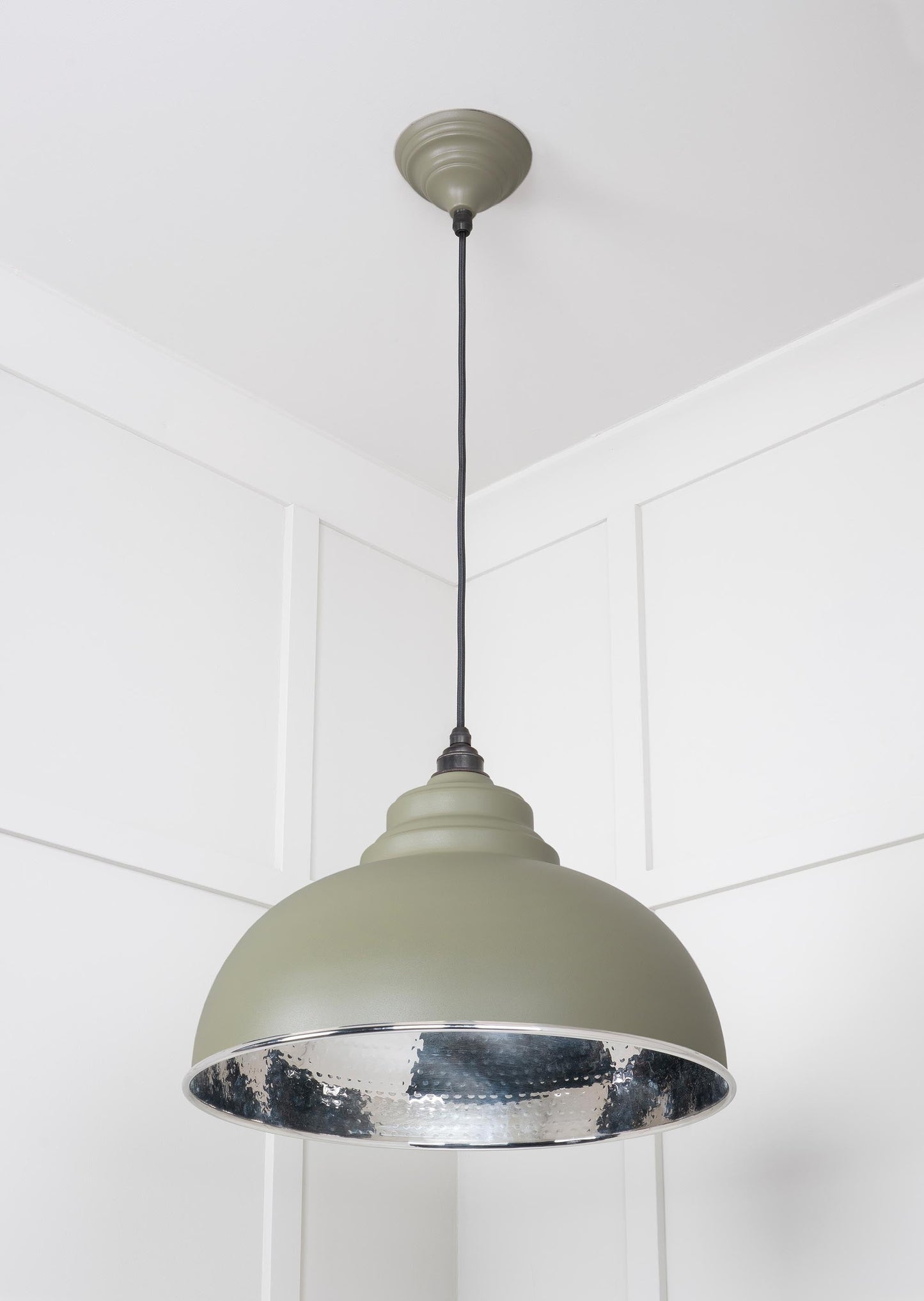 From The Anvil Hammered Nickel Harborne Pendant - Hot Tub Shop