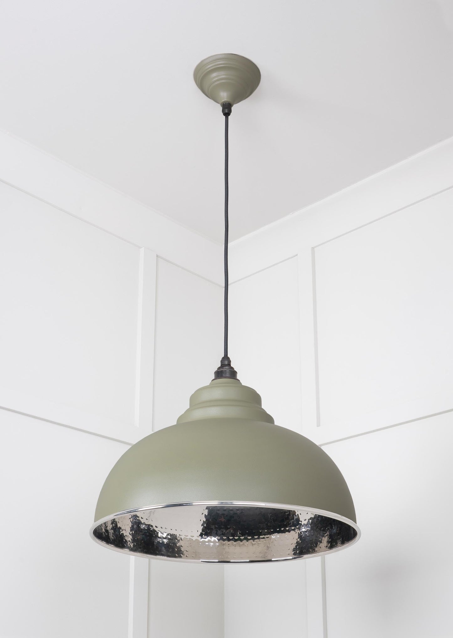From The Anvil Hammered Nickel Harborne Pendant - Hot Tub Shop