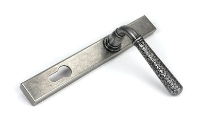 From The Anvil Hammered Newbury Slimline Espag. Lock Set