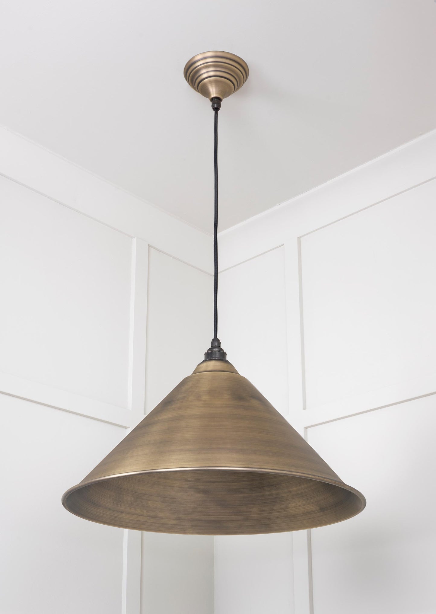 From The Anvil Aged Brass Hockley Pendant