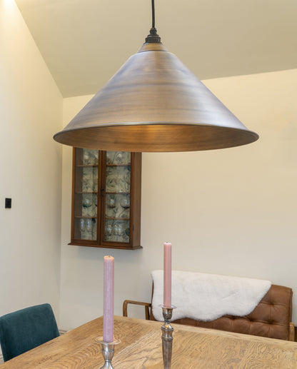 From The Anvil Aged Brass Hockley Pendant